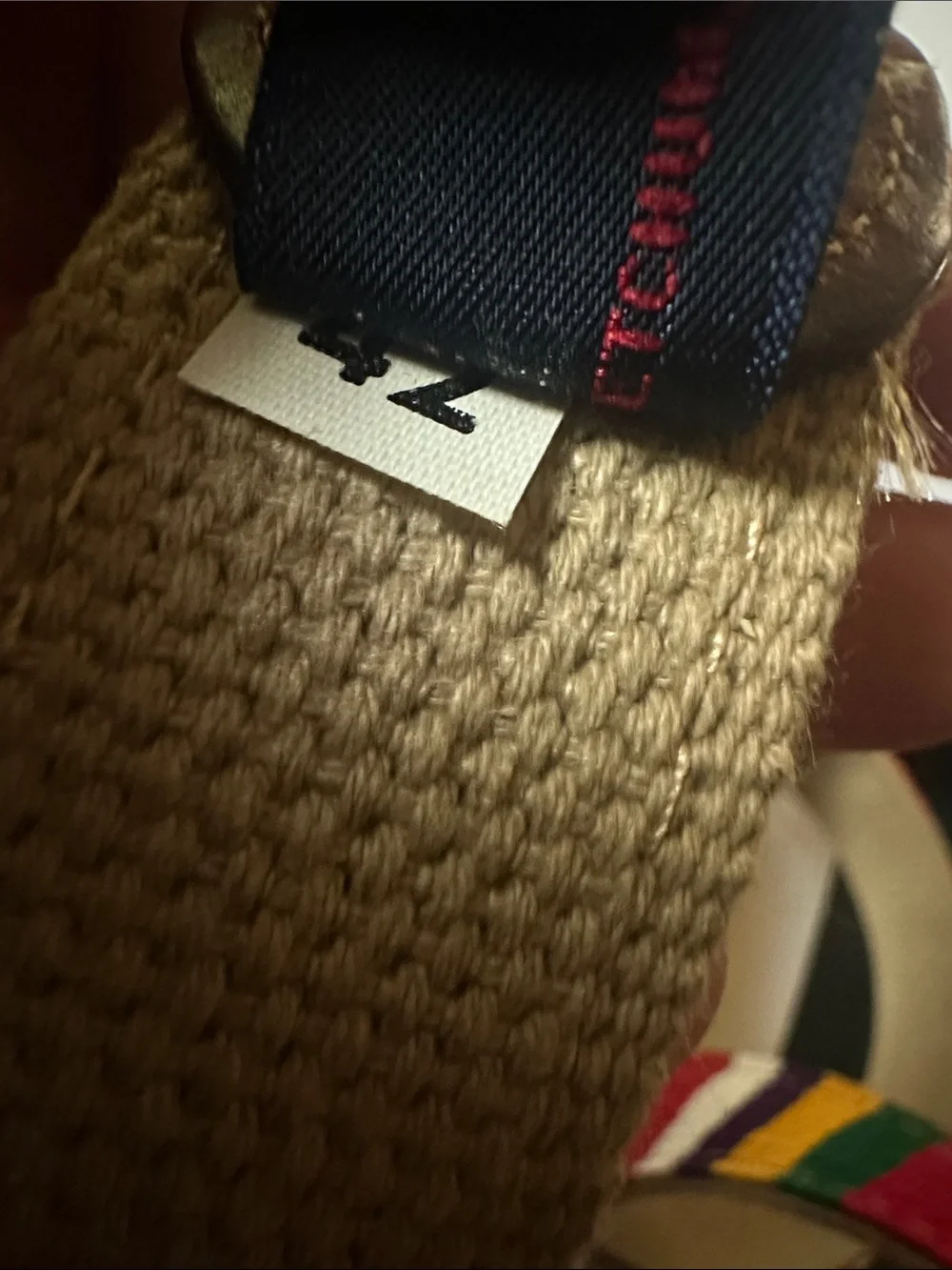 A tail We Could Wag Colorful Woven Canvas Belt with Leather Trim